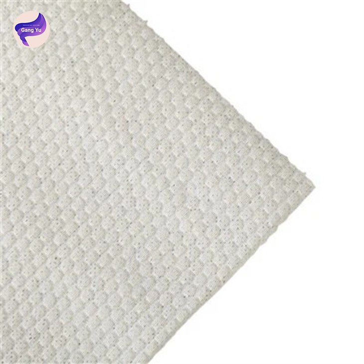 White Hexagon Pattern PP Wood Pulp Non-woven Fabric